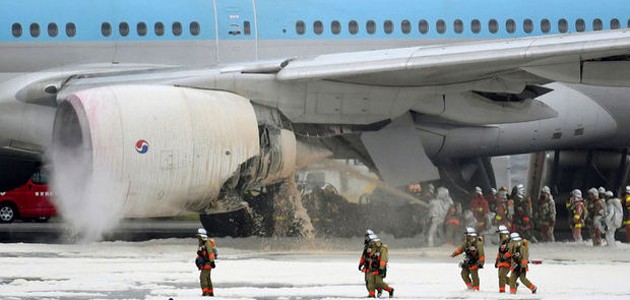 Tokyo Havalimanı’ndaki uçakta yangın çıktı
