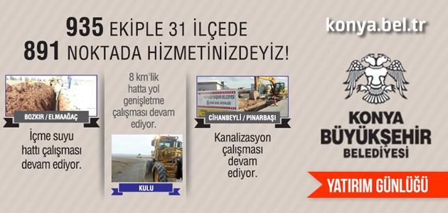 Konya Büyükşehir Belediyesi Yatırım Günlüğü