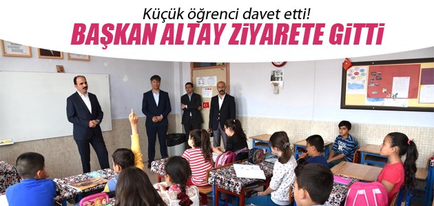 Başkan Altay küçük öğrencinin davetini geri çevirmedi