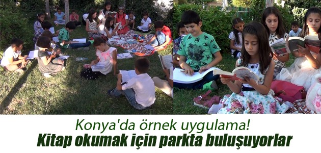 Konya’da örnek uygulama! Kitap okumak için parkta buluşuyorlar