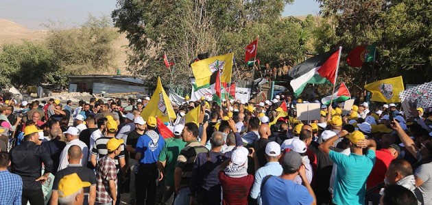 Han el-Ahmer’de İsrail protestosu