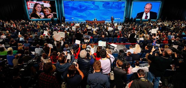 Putin’in basın toplantısına gazetecilerden rekor katılım