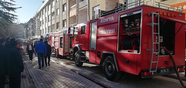 Konya’da açık unutulan ütü yangın çıkarttı!