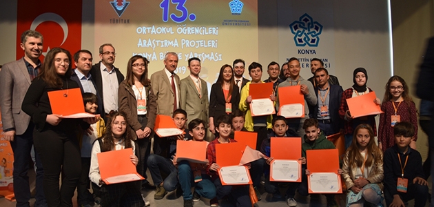 Konya’da 13. ortaokul öğrencileri araştırma projelerin finali yapıldı