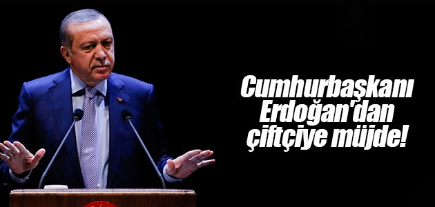 Cumhurbaşkanı Erdoğan’dan çiftçiye müjde!