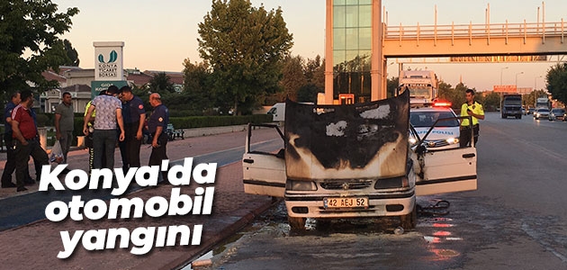 Konya’da otomobil yangını