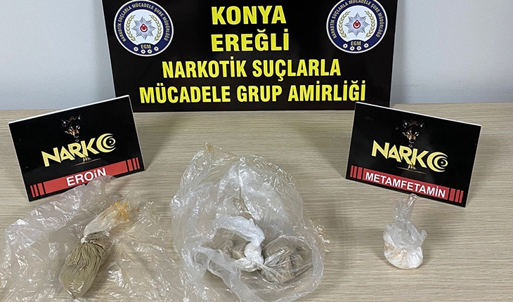 Konya’da tavuk dürüm içerisine gizlenmiş uyuşturucu ele geçirildi