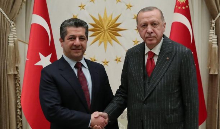 Cumhurbaşkanı Erdoğan, IKBY Başbakanı Mesrur Barzani'yi kabul etti