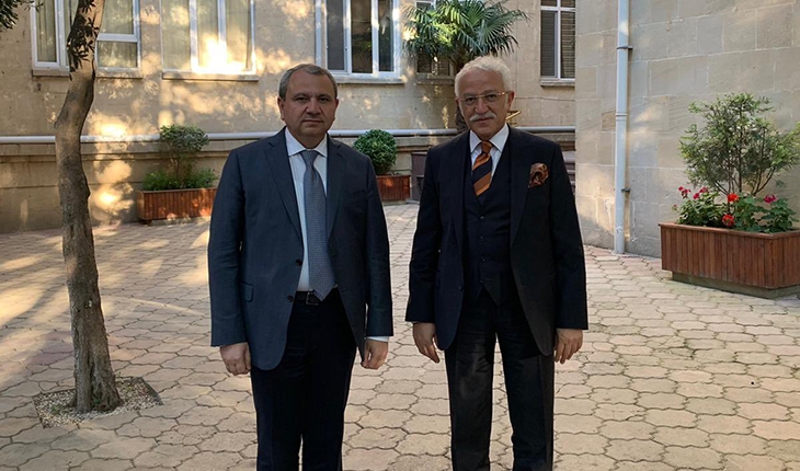 NEÜ Rektörü Prof. Dr. Cem Zorlu, BSU Rektörü Babayev ile görüştü 