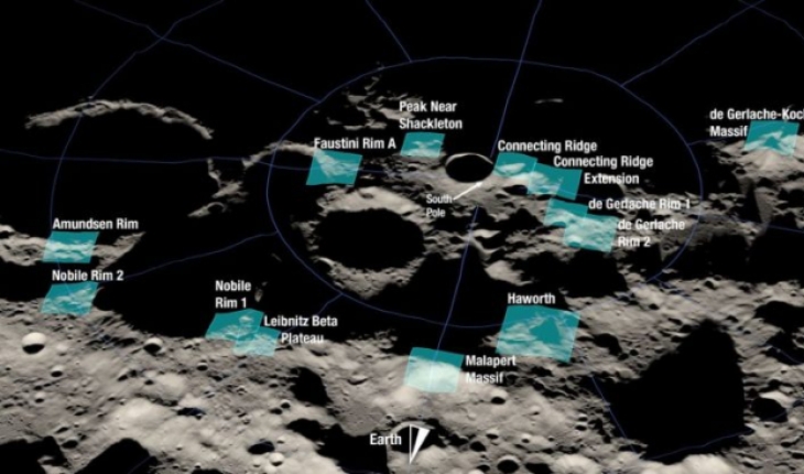 NASA insanlı Ay görevi için inilecek 13 aday bölgeyi açıkladı