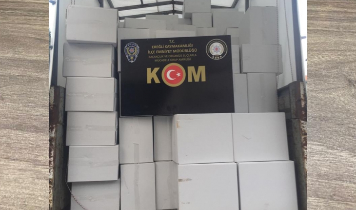 Konya'da 3 milyon makaron ele geçirildi