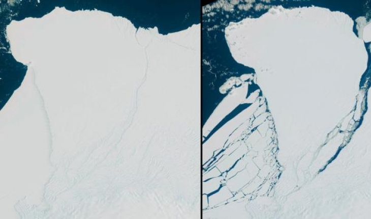 Antarktika’da 1550 kilometrekarelik buz kütlesi koptu