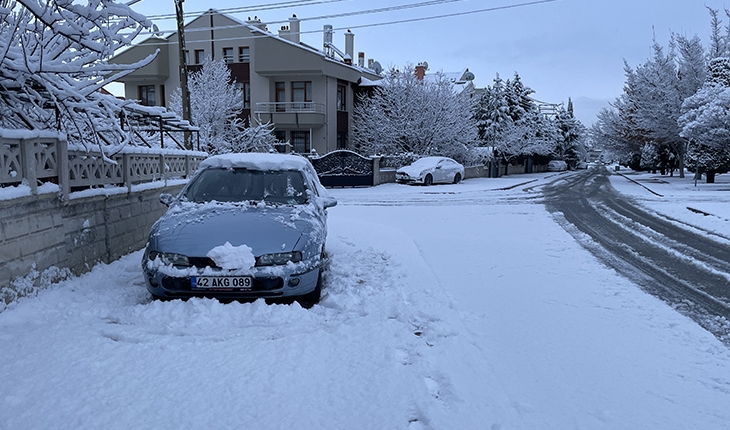 Konya'da kar yağışı
