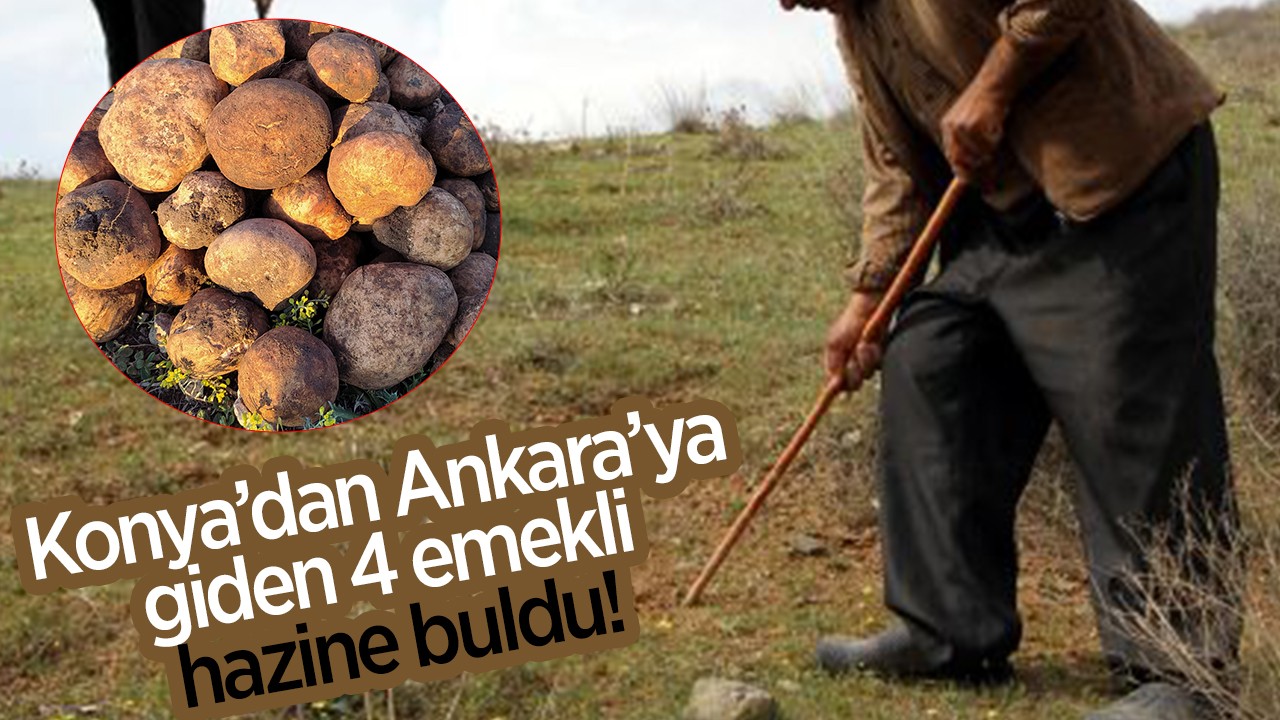 Konya’dan Ankara’ya giden 4 emekli hazine buldu!