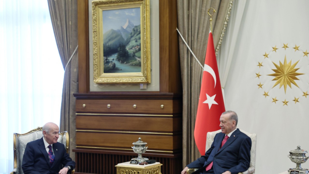 Cumhurbaşkanı Erdoğan-Bahçeli ile görüştü