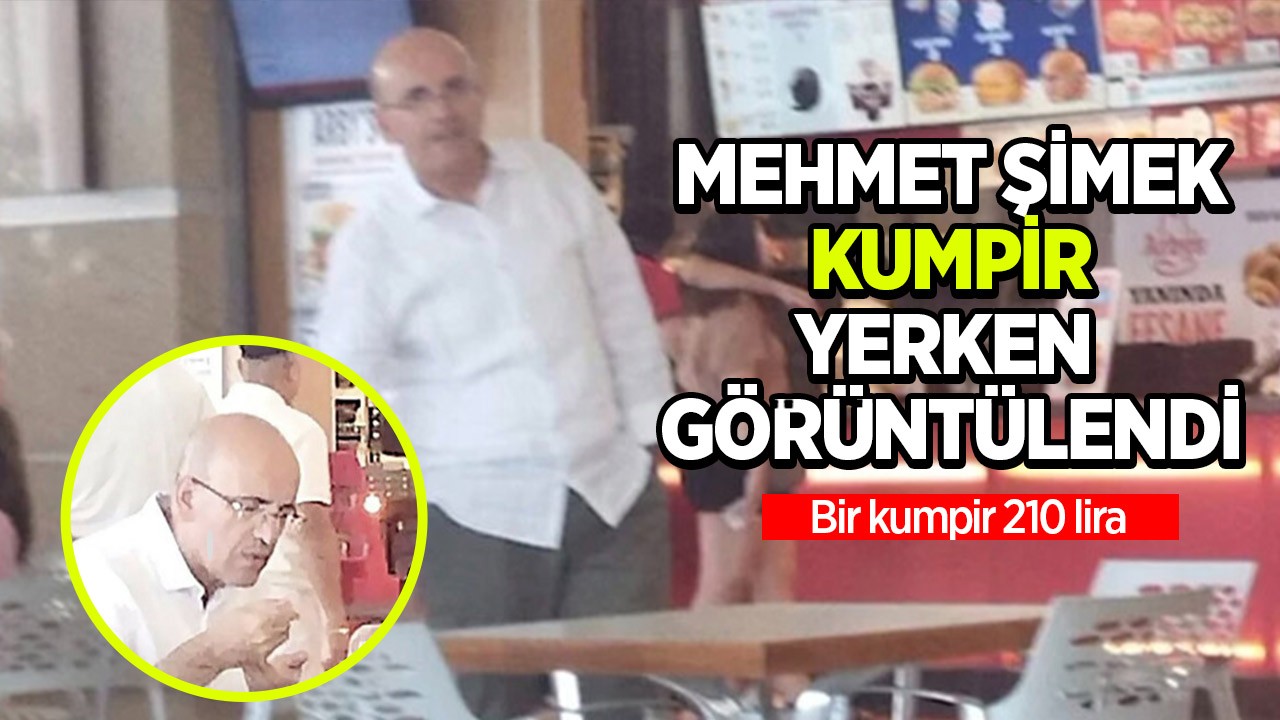 Mehmet Şimşek kumpir yerken görüntülendi