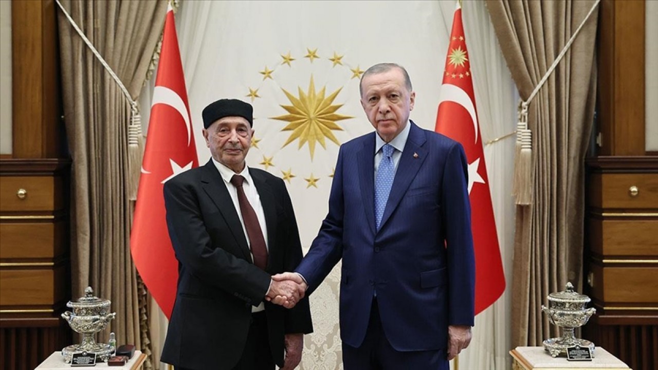 Cumhurbaşkanı Erdoğan, Libya Temsilciler Meclisi Başkanı Salih'i kabul etti