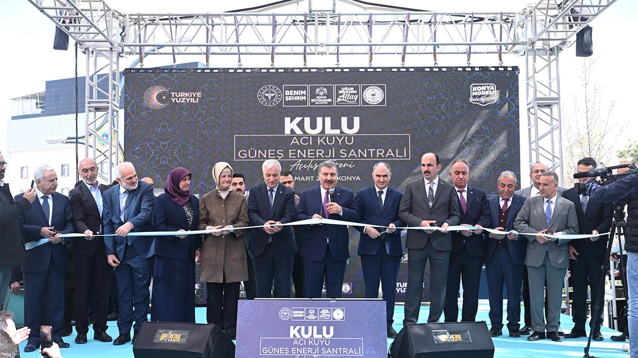 Bakan Koca Konya’da Güneş Enerji Santrali’nin  açılışını yaptı