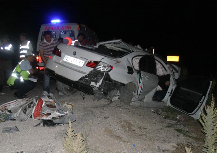 Konya'da feci kaza: 3 ölü, 1 yaralı