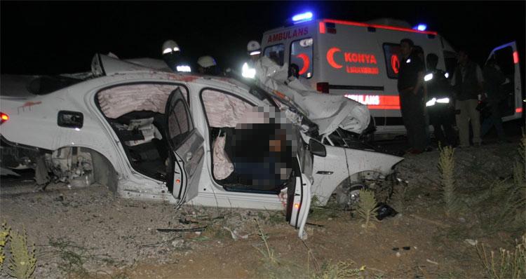 Konya'da feci kaza: 3 ölü, 1 yaralı