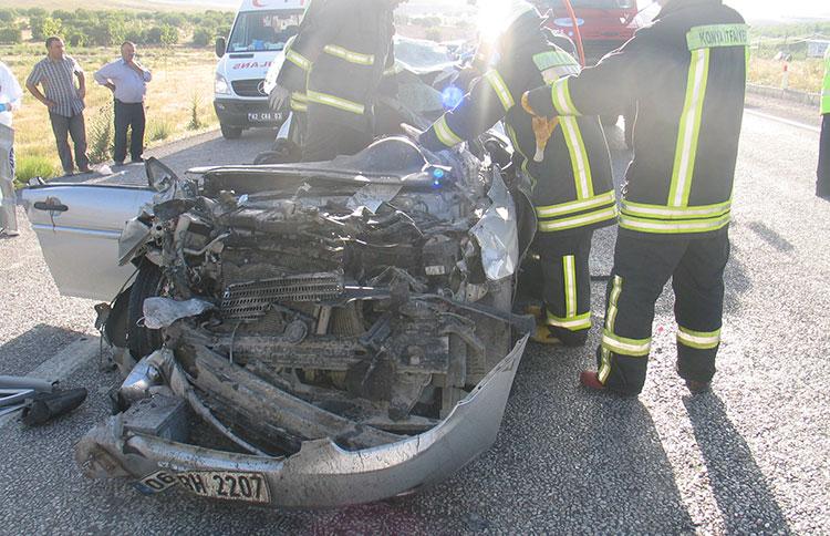 Konya'da trafik kazası: 2 ölü, 2 yaralı