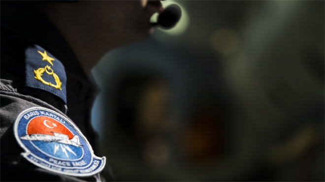  Konya'dan kalkan HİK uçağı NATO toplantısının güvenliğini sağladı 