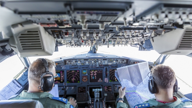  Konya'dan kalkan HİK uçağı NATO toplantısının güvenliğini sağladı 