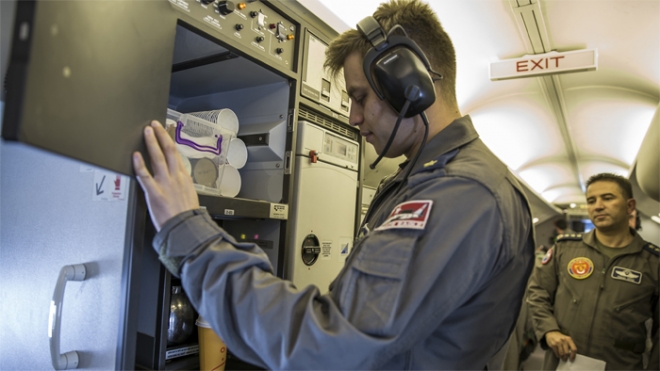  Konya'dan kalkan HİK uçağı NATO toplantısının güvenliğini sağladı 