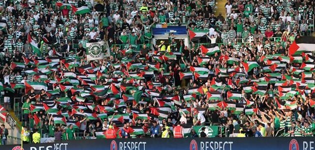Celtic taraftarlarının Filistin’e desteği
