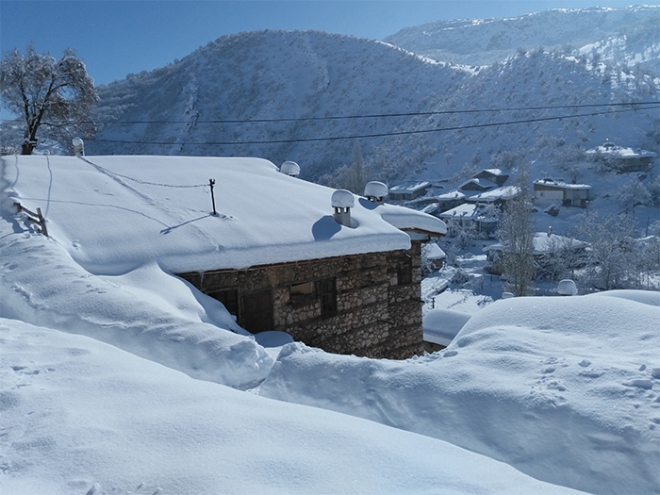 Bozkır Dereköy’den kar manzaraları