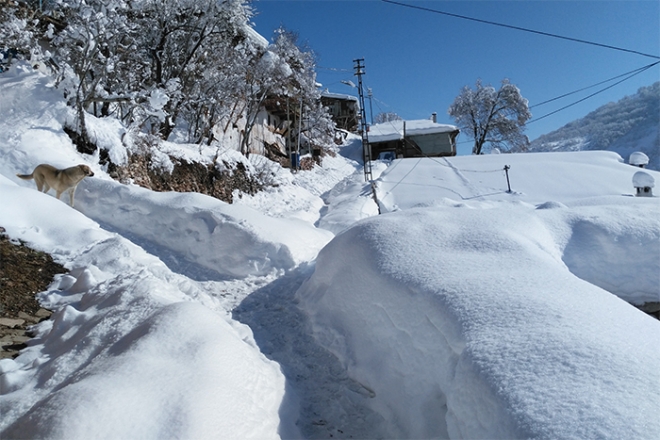 Bozkır Dereköy’den kar manzaraları