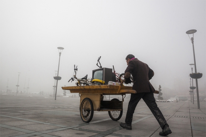 Konya’da kent merkezinde sis etkili oldu