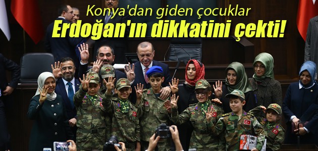 Konya’dan giden çocuklar Erdoğan’ın dikkatini çekti!