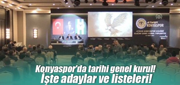 Konyaspor’da tarihi genel kurul! İşte adaylar ve listeleri!