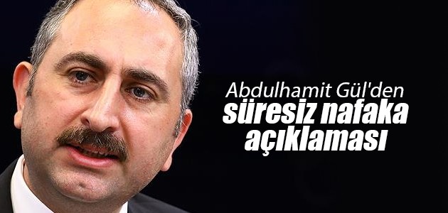 Abdulhamit Gül’den süresiz nafaka açıklaması