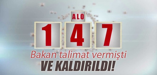 MEB'in "ALO 147" hattı bakanın talimatıyla kaldırıldı