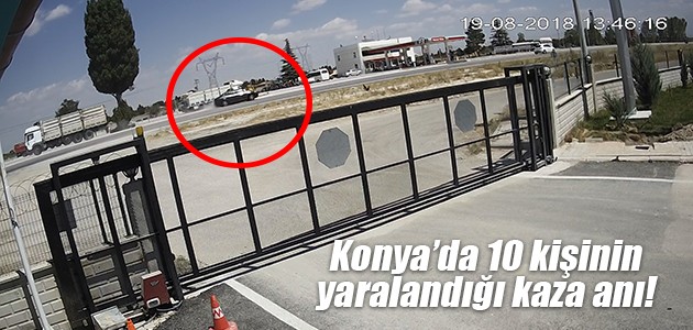 Konya’da otomobil şarampole devrildi: 10 yaralı
