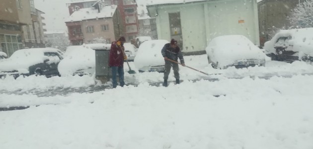 Seydişehir’de kar temizleme çalışmaları