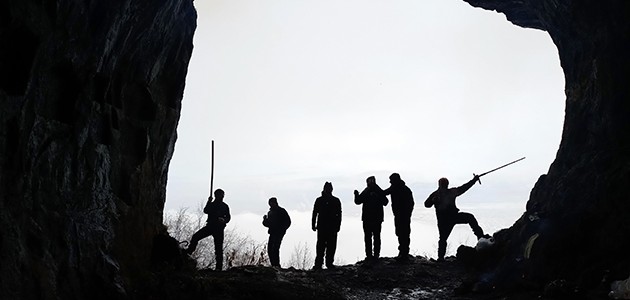 Konya’da dağcılar Ferzine Mağarası’na tırmandı