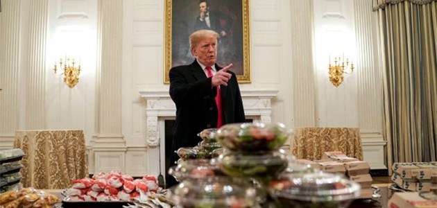 Trump Beyaz Saray’a hamburger sipariş etti