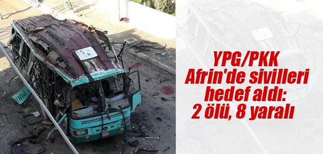 YPG/PKK Afrin’de sivilleri hedef aldı: 2 ölü, 8 yaralı
