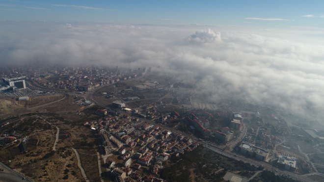  Konya’da eşsiz sis manzarası
