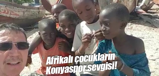 Afrikalı çocukların Konyaspor sevgisi!