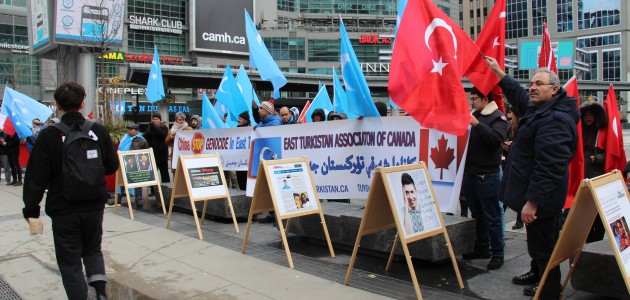 Kanada’da Doğu Türkistan protestosu