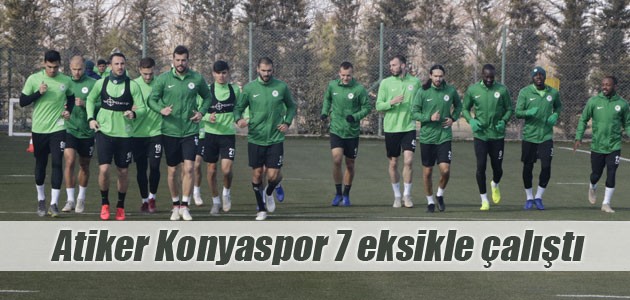 Atiker Konyaspor 7 eksikle çalıştı