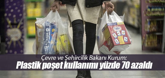 Çevre ve Şehircilik Bakanı Kurum: Plastik poşet kullanımı yüzde 70 azaldı