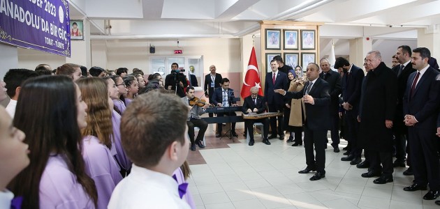 Cumhurbaşkanı Erdoğan ’Hedef 2023’ marşını dinledi