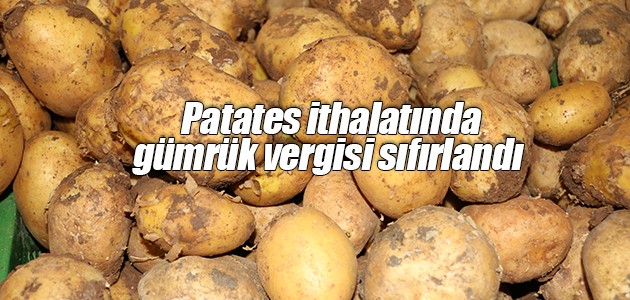 Patates ithalatında gümrük vergisi sıfırlandı