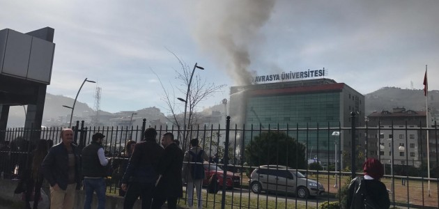 Avrasya Üniversitesi yerleşkesinde yangın