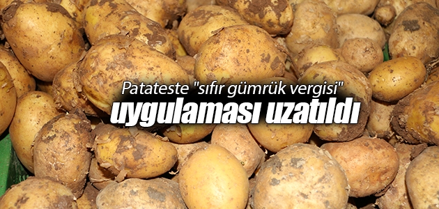 Patateste “sıfır gümrük vergisi“ uygulaması uzatıldı